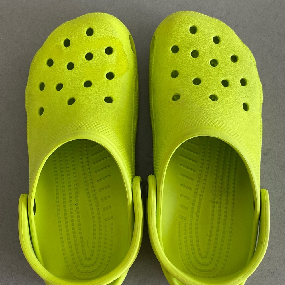 Lime green Crocs